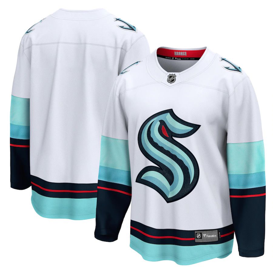 Men Seattle Kraken Fanatics Branded White Away Breakaway NHL Jersey